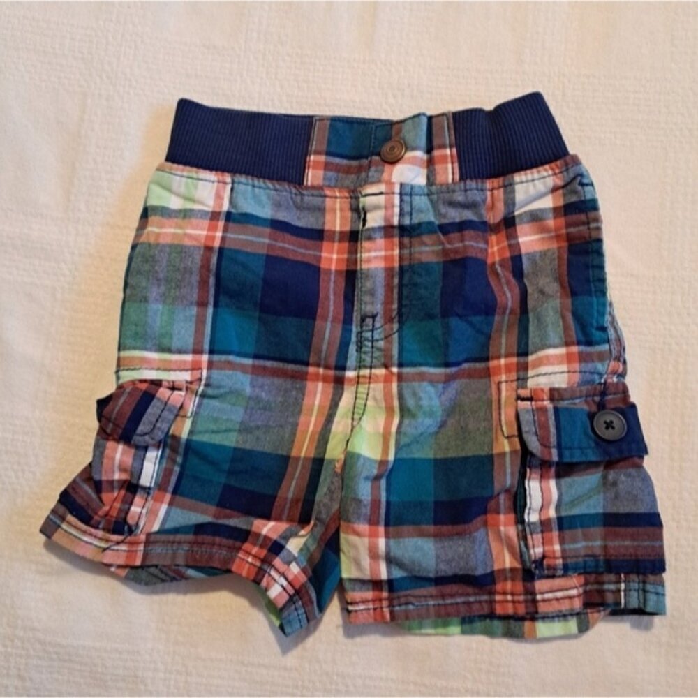 Gymboree boys size 12-18 months plaid shorts. Soft waist 2014, VGUC